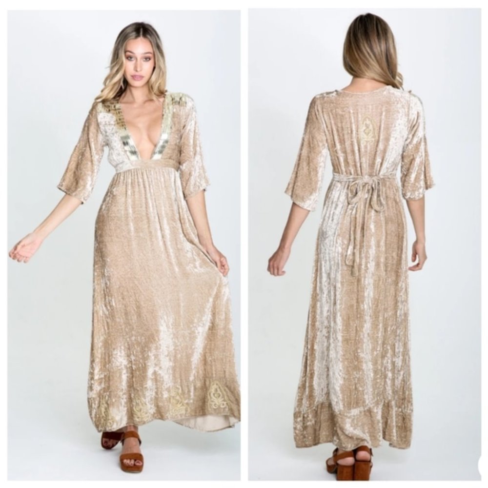 Anthropologie RAGA Romantic Visions Velvet Dress - Picture 2 of 8